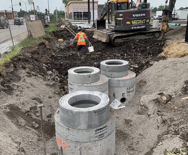 Réparation d'urgence réalisé par Vallex excavation
